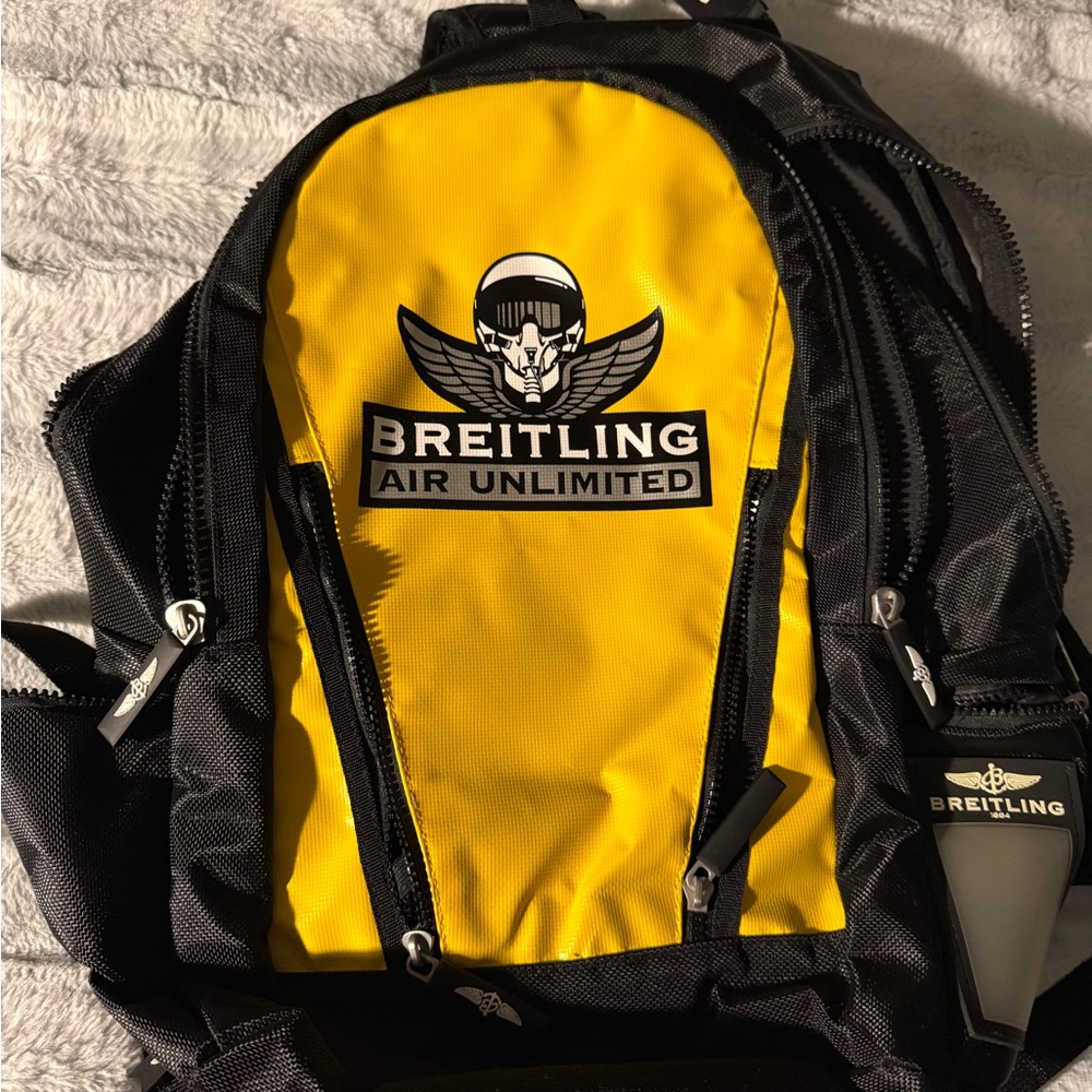 Breitling Air Unlimited Black and Yellow Backpack